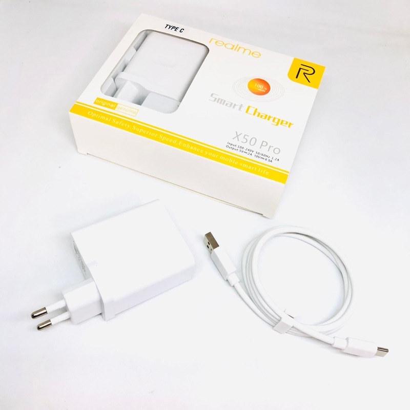 PROMO CHARGER BLACK REALME X50 PRO SUPER DART MICRO / TYPE C ORIGINAL QUALITY BIG ADAPTER