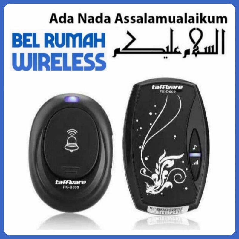 Doorbell Bel Rumah Wireless Nada Dering ASSALAMUALAIKUM Waterproof