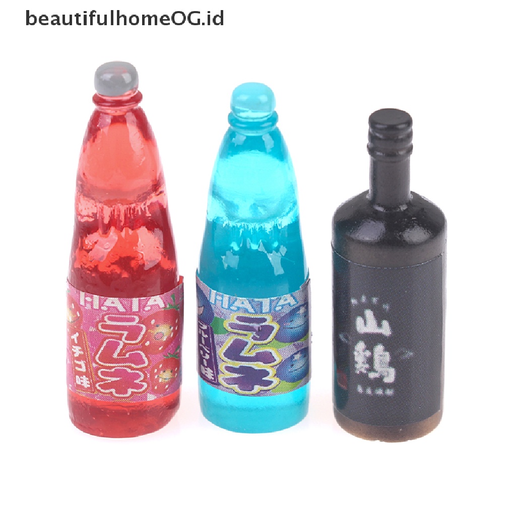 / Beautifulhomeog.id / 20Pcs / Set Mainan Miniatur Botol Minuman Skala 1: 12 Untuk Aksesoris Dapur Rumah Boneka