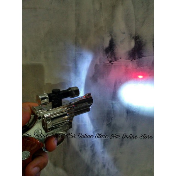 Lighter Gas Model Pistol, Senter dan Laser, Korek, Unik, Murah