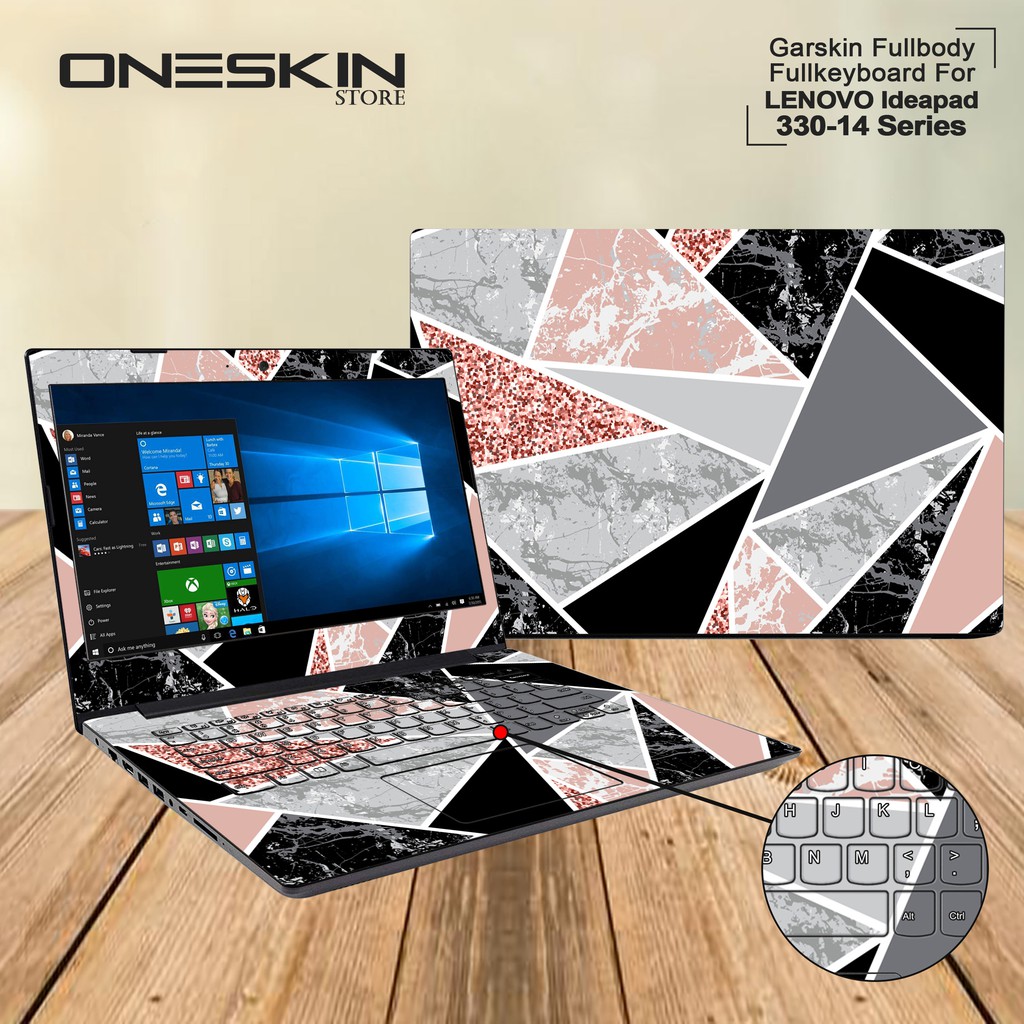 Garskin Laptop Cover Lenovo Ideapad 330-14IKB-81G200-6PID 6QID 72ID Fullbody Fullkeyboard