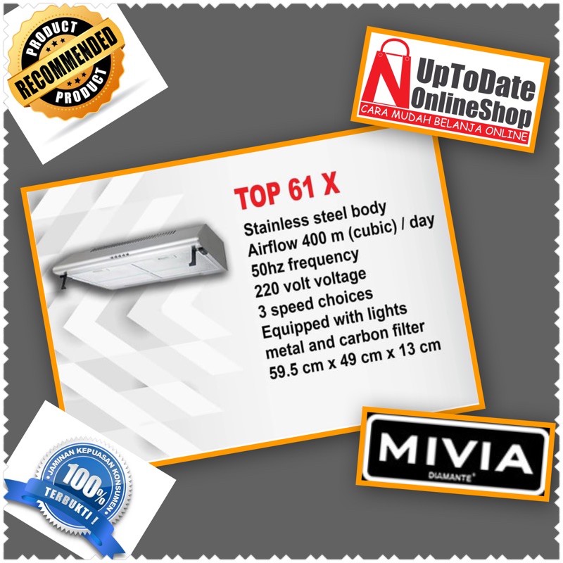 COOKER HOOD MIVIA TOP61X