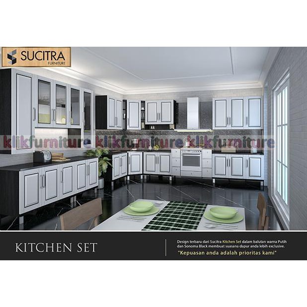 BISA BAYAR DITEMPAT KCA 5102 Sucitra Kitchen Set Atas 2 Pintu TERLENGKAP Kode 1163
