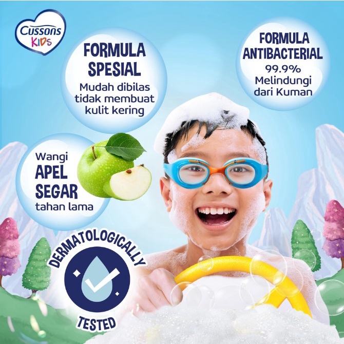 Cussons Kids Body Wash Pump 280ml / Kid Cusson Sabun Mandi Anak 280 ml Fantasy Land Unicorn Doy