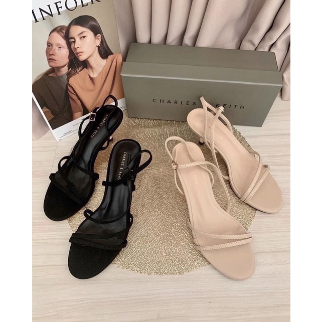 Sepatu Charles and Keith Slingback Strappy Heels Original / Sepatu Wanita