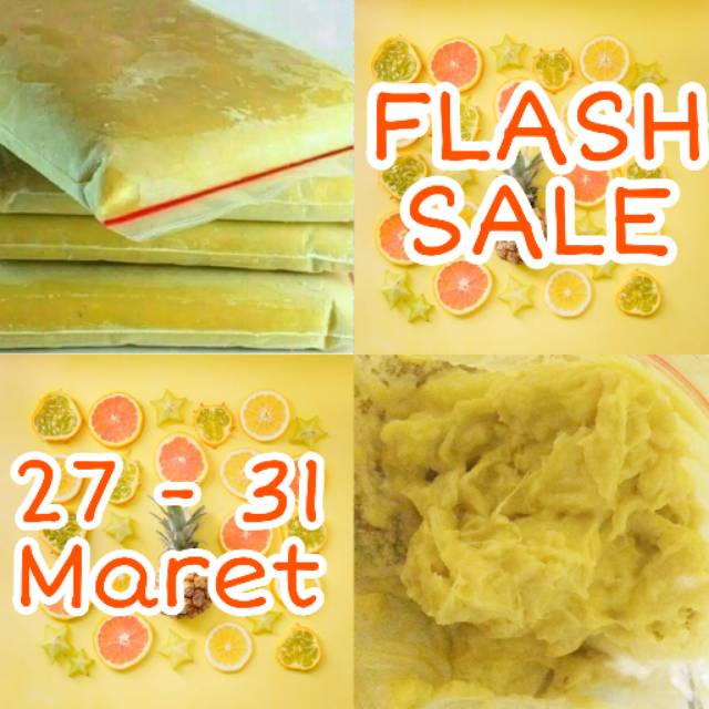 

FLASH SALE Daging Durian Murni Berserat Tanpa Biji Duren Medan Asli 1 KG Manis Pahit Legit