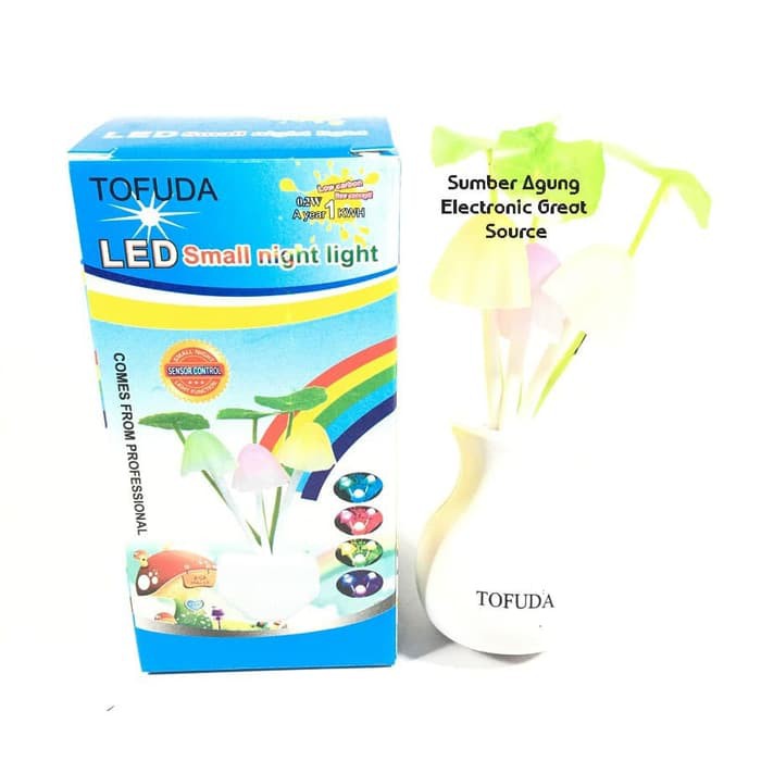 Lampu Tidur Sensor Jamur Flora Tumbuhan Tofuda 0.2W LED Hemat Listrik