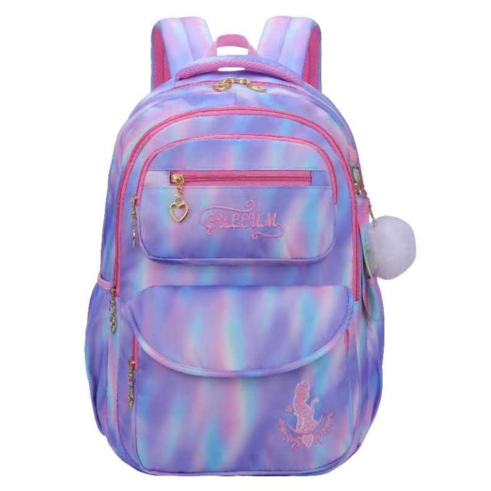 RANSEL / BACKPACK TAS Anak Sekolah SD / SMP / REMAJA 17&quot; UKURAN BESAR MODEL MASA KINI GANTUNGAN BULU IMPORT