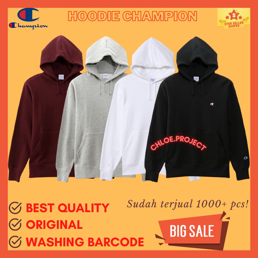 Champion Hoodie Japan Market Full Label Hoodie Champion Original Unisex Champion Original Cod Shopee Indonesia