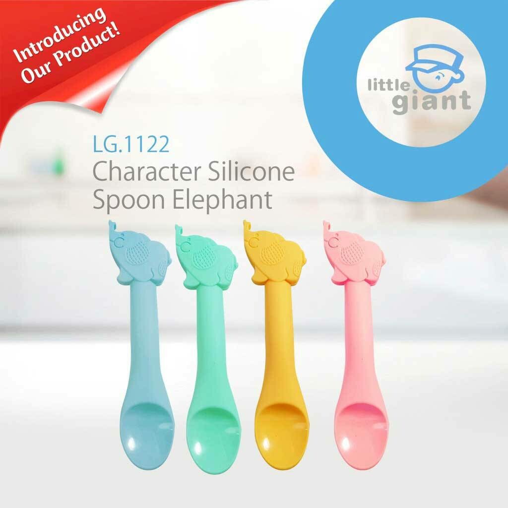 Little Giant Character Silicone Spoon Elephant and Lion