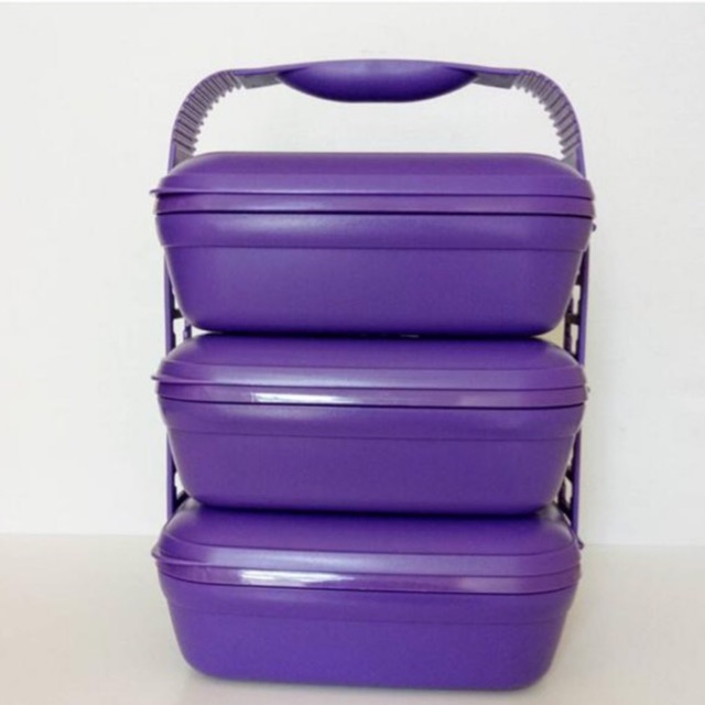 Sale Private Collection Rantang Tupperware Picnic Set Trio - Ungu