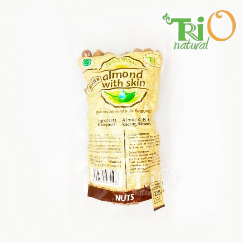 

Trio Natural Almond Natural With Skin Roasted 225 gram