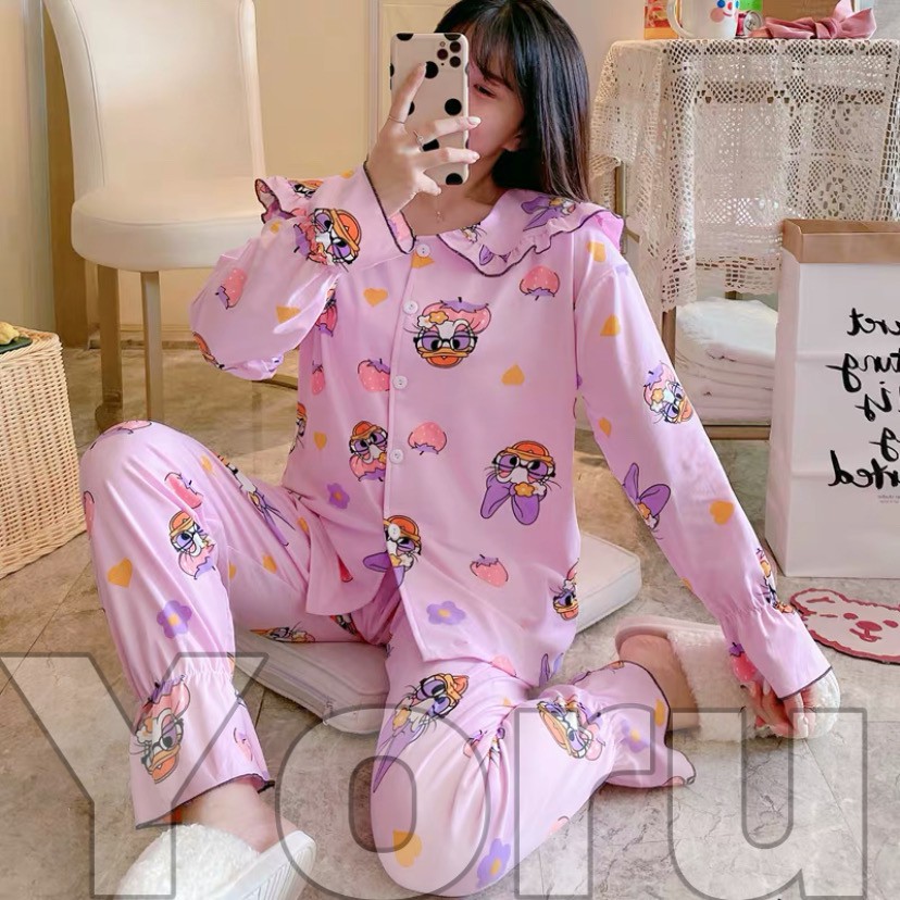 Pamelo.id Set PP Baju Tidur Import/Baju tidur Wanita/Baby doll/Importir Baju Tidur/ Baju Tidur Tas pouch/Korea Style/Fashion Korea/Piyama Import