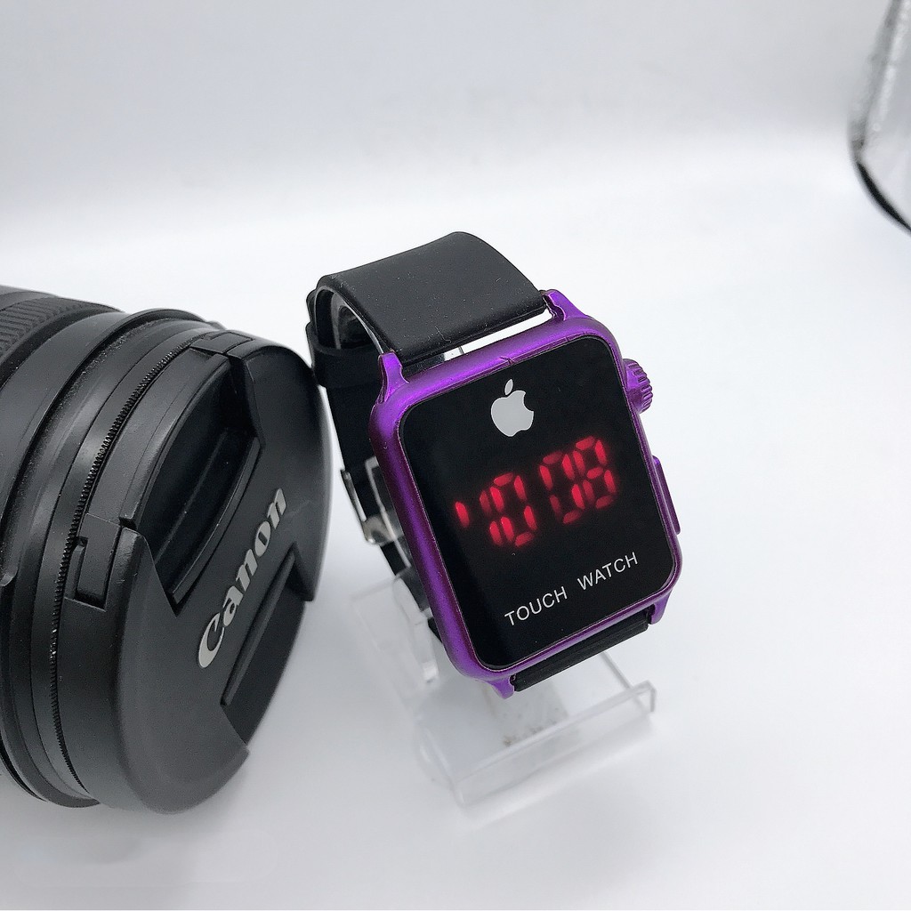 1JAM TANGAN WATCH  RUBBER HITAM TOUCH SCREEN CASE WARNA Jam tangan elektronik-6
