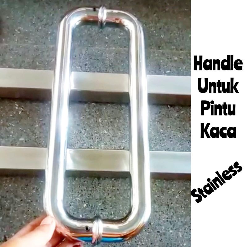 Gagang pintu kaca As 30 / Handle pintu baut tembus full stainless