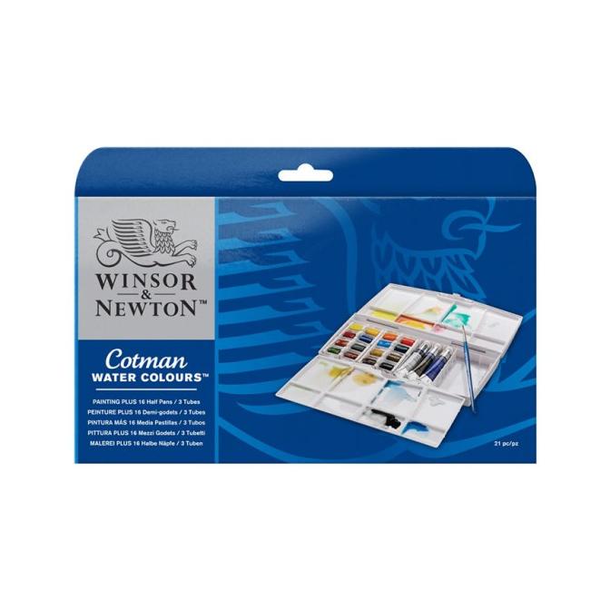 

Cotman Water Colours Painting Plus 16 Half Pans / 3 Tubes Termurah