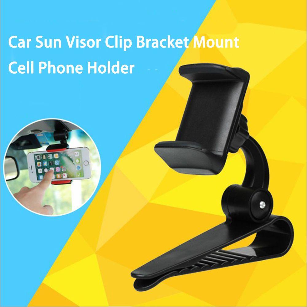 Populer Bracket Sun Visor Mobil Hitam GPS Cradle Klip Mount Extra-firm