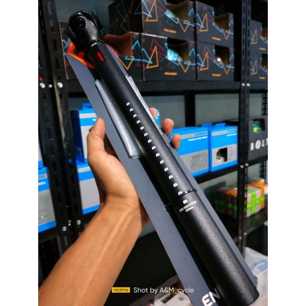 Seatpost entity expert panjang 400mm diameter 27,2mm 30,9mm dan 31,8mm original strip orange dan sil