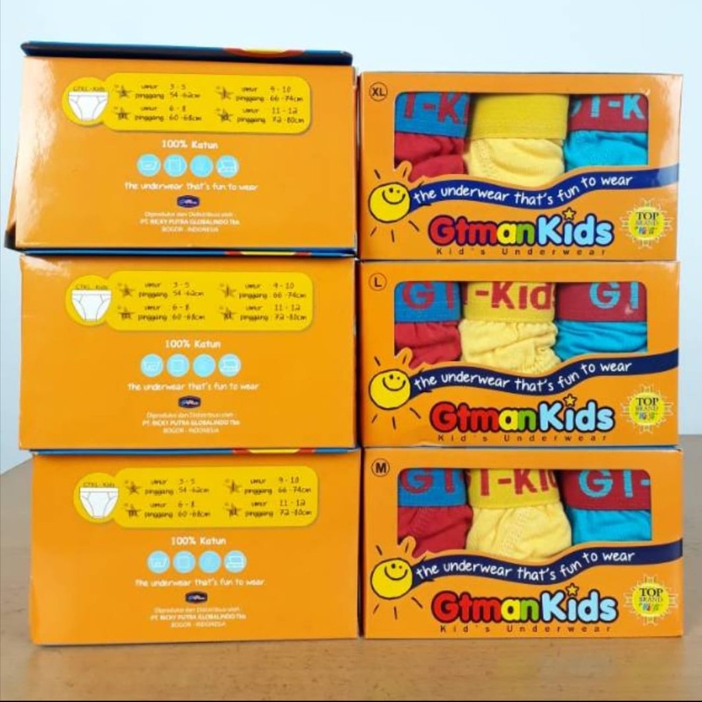 ISI 3 PCS CELANA DALAM ANAK LAKI LAKI GT MAN KID GTKL / CD ANAK GTKL KIDS UKURAN S- M-L-XL