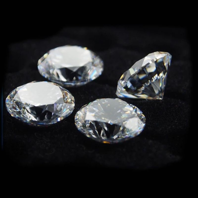 A5 Quality 6 - 6.5mm Permata Diamond Berlian Cubic Zirconia Perbutir - Original Heart Arrow Star cut