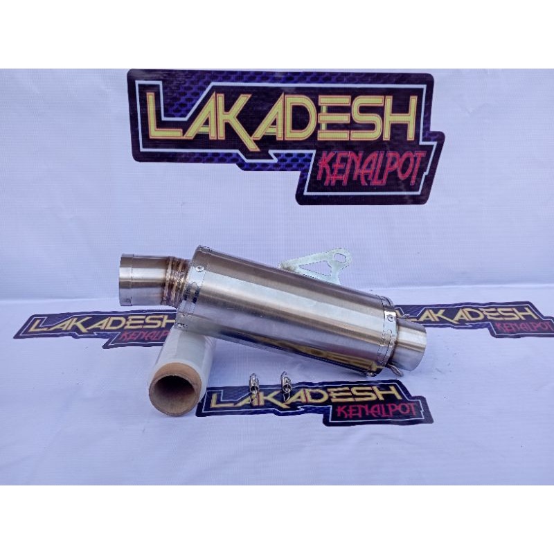 SILENCER (ONLY) KNALPOT POLOS/LASER NAMA (INLET 38/50) BEAT MIO VARIO AEROX SCOOPY NMAX PCX ADV DLL