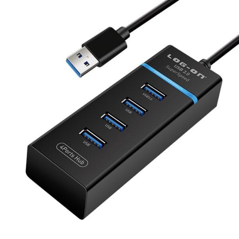 USB HUB LOG-ON LO-HUB03 4 PORT USB 3.0 TO USB 3.0 ORIGINAL Sambungan USB HUB LOG ON LO-HUB03 4PORT USB3.0 TO USB3.0 ORIGINAL