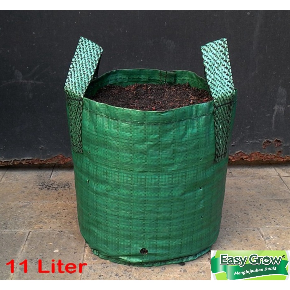 Planter bag 11 Liter easy grow planterbag 11liter easygrow kantong Pot polybag semai benih bibit Tanaman bunga sayuran buah planter bag