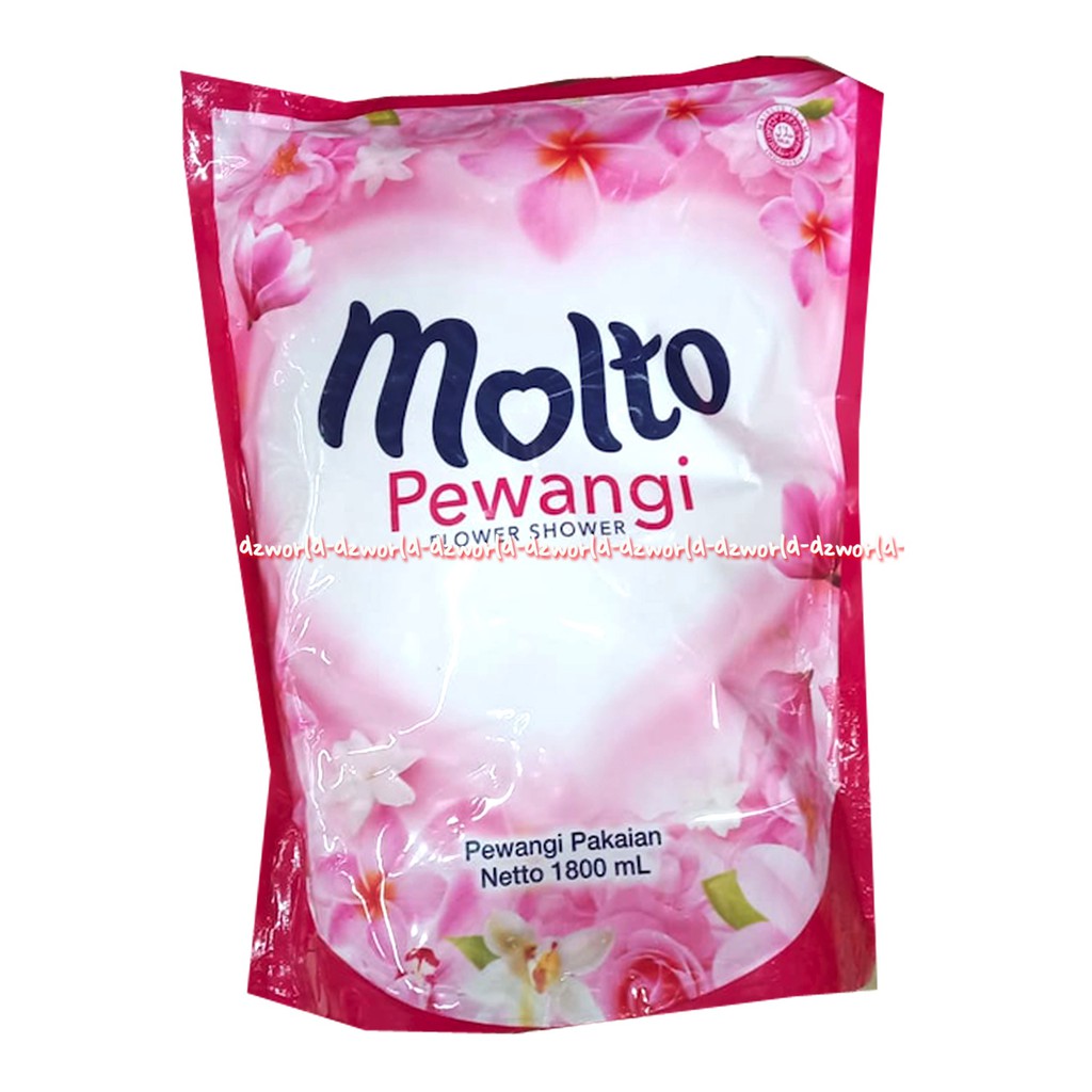 Molto Softener Spring Blue Pink Pouch 1800ml Pelembut Pakaian Dengan Airflow Technology