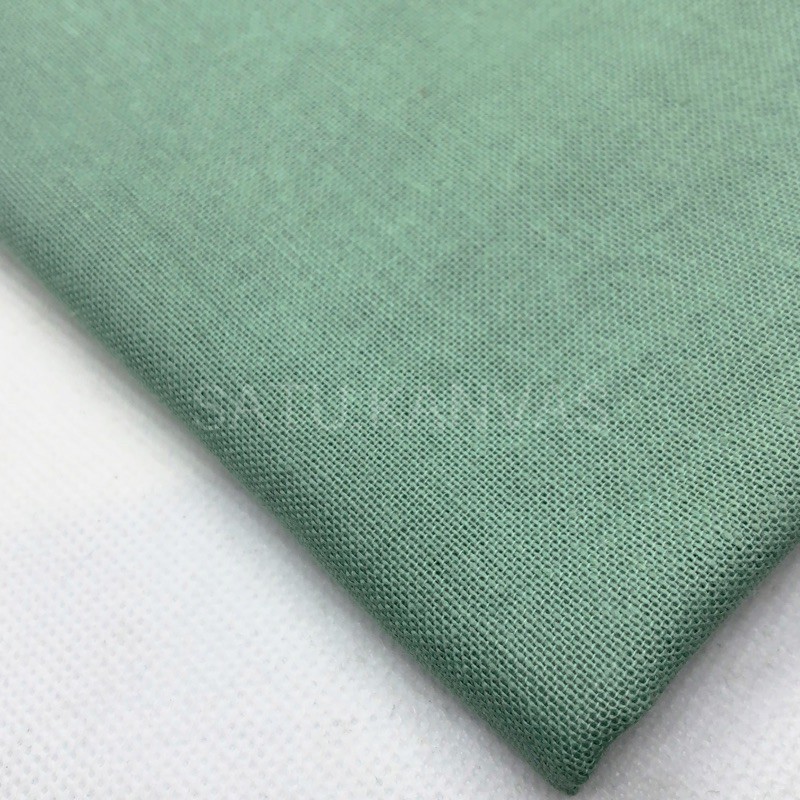 Kain LINEN RAMI Kualitas Premium bahan katun linen-Hijau pastel