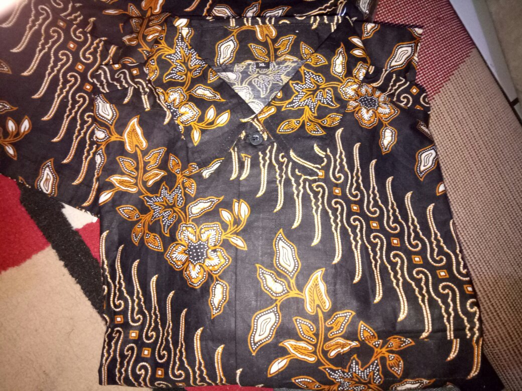 Kemeja Batik Pria Lengan Panjang Size M L Xl Xxl Bswart Batik Hrb026 Kenongo Hem Panjang Padi