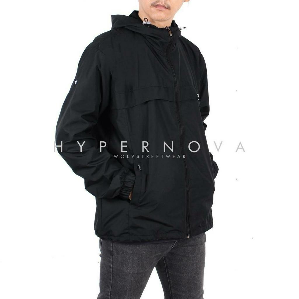 Wolv Original Product Jaket Parasut Pria Jaket Hypernova Hitam Jaket Outdoor