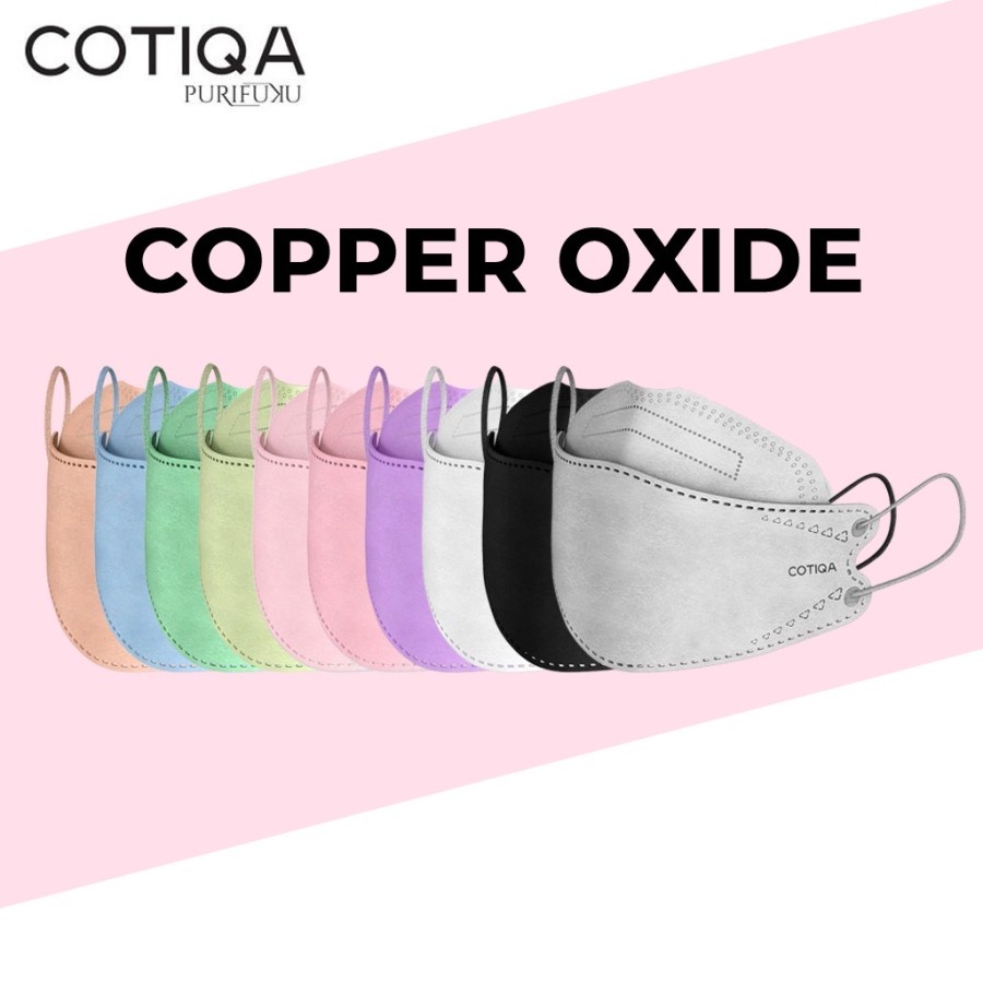 PURIFUKU x COTIQA Masker Premium KF94 5 PLY COPPER OXIDE - 5 Pcs Import Mask Korea High BFE KN95 Mas