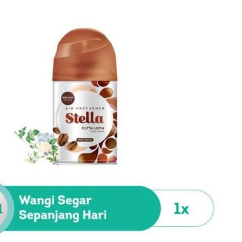 ♥ Stella Matic Refill Pengharum Ruangan Caffe Latte 225ml Aroma Kopi Premium ✭