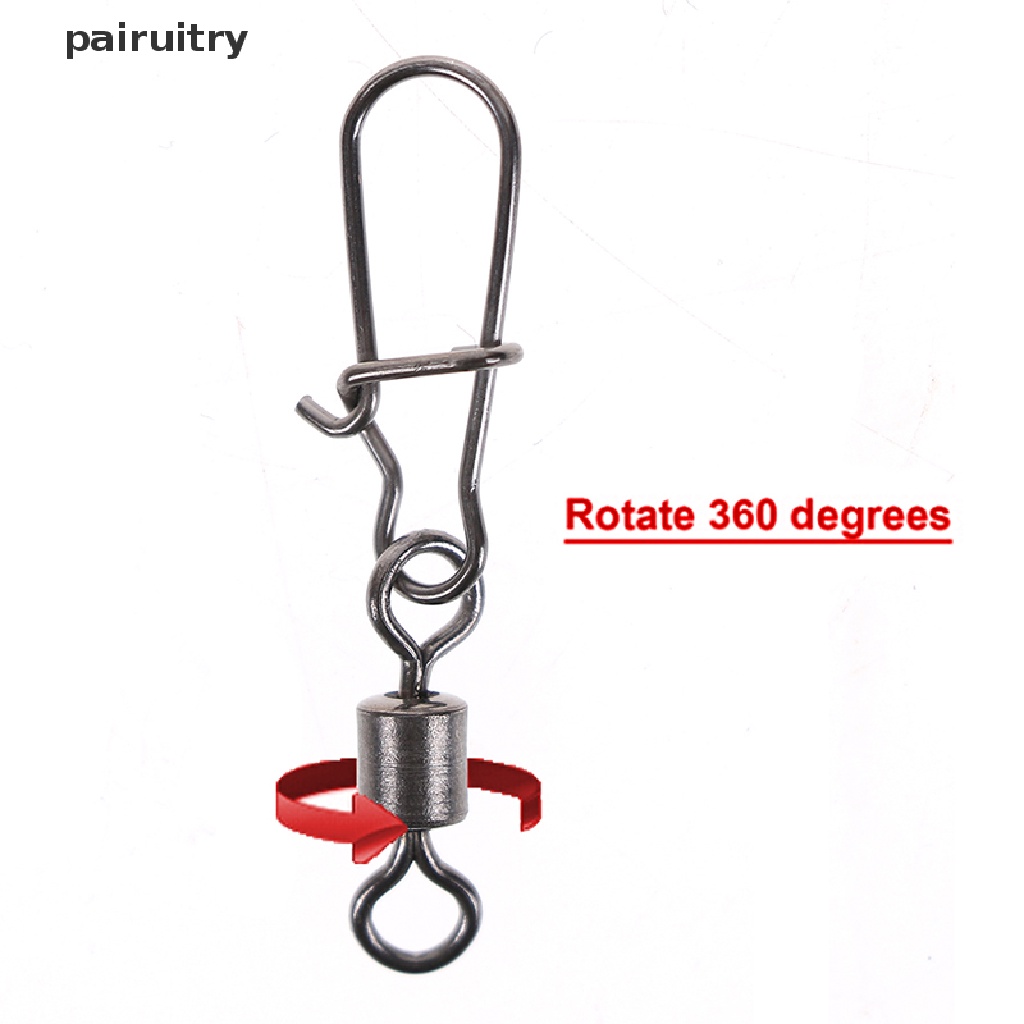 Prt 200Pcs Kilikili Pancing rolling swivel Bahan stainless Steel PRT