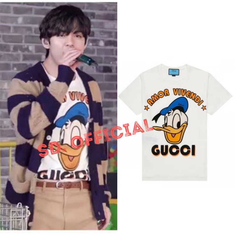 kaos BTS kim Taehyung Amor Vivendi duck sablon dtf