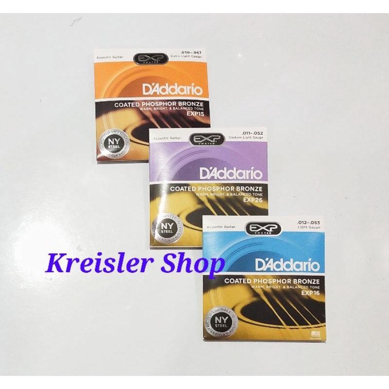 Senar gitar akustik coated phospor bronze EXP15 EXP16 EXP26 Guitar strings