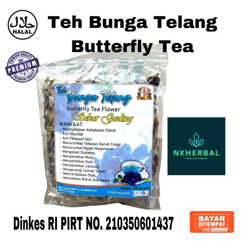 Jual Bunga Telang Premium-Teh Bunga Telang 25Gram | Shopee Indonesia