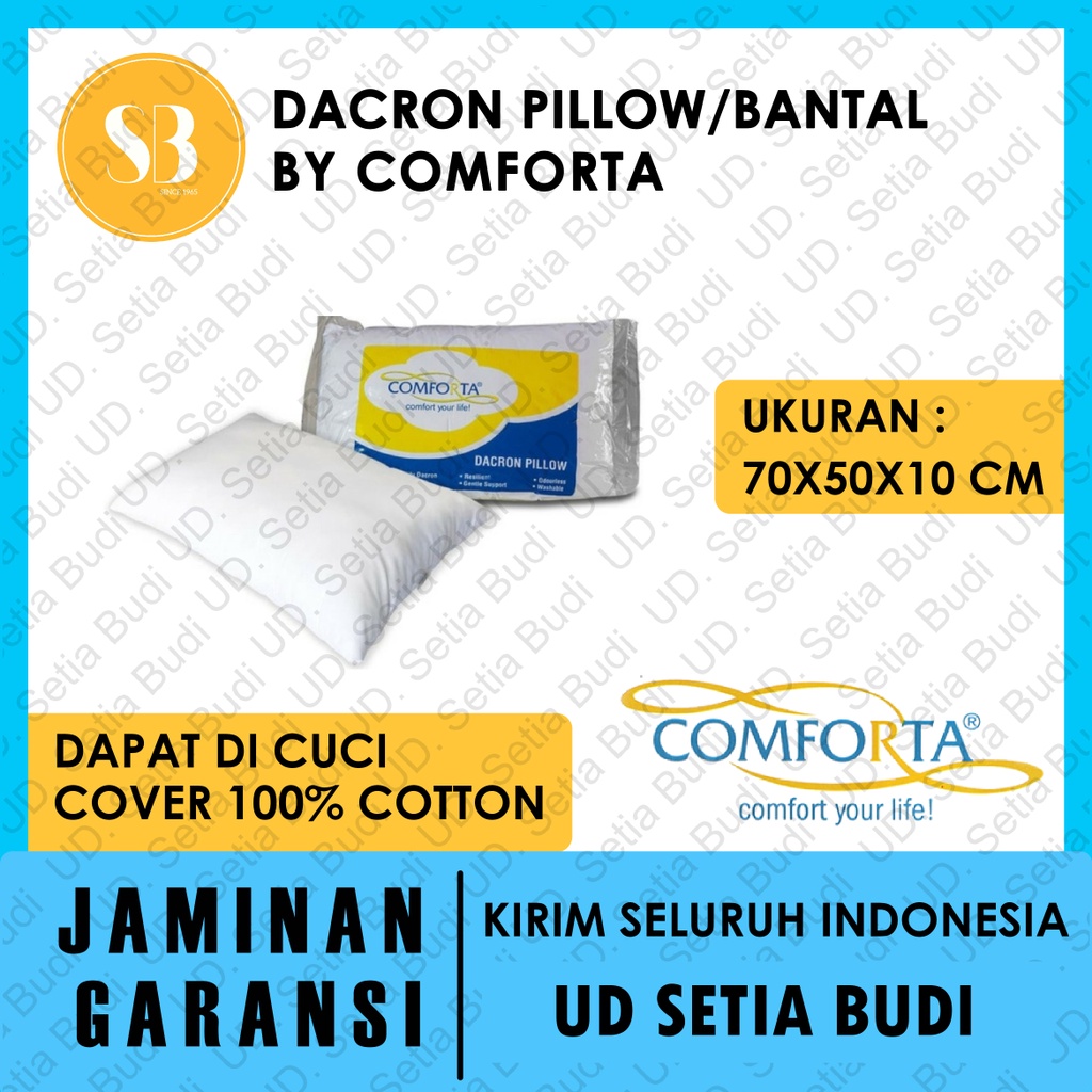 COMFORTA Dacron Pillow / Bantal 70x50x10cm