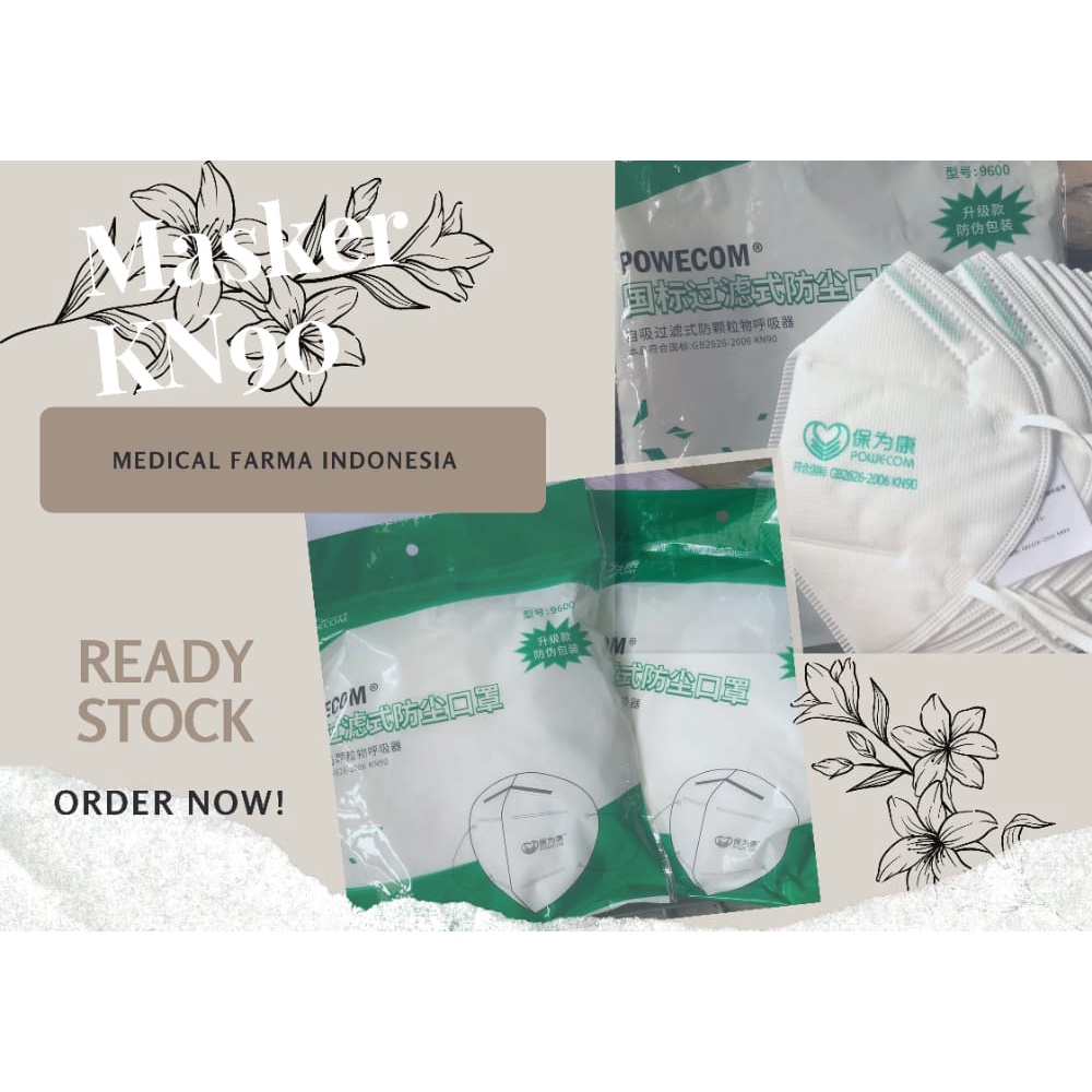 MASKER KN90 / N90 MERK POWECOM ORIGINAL MURAH  PER PCS