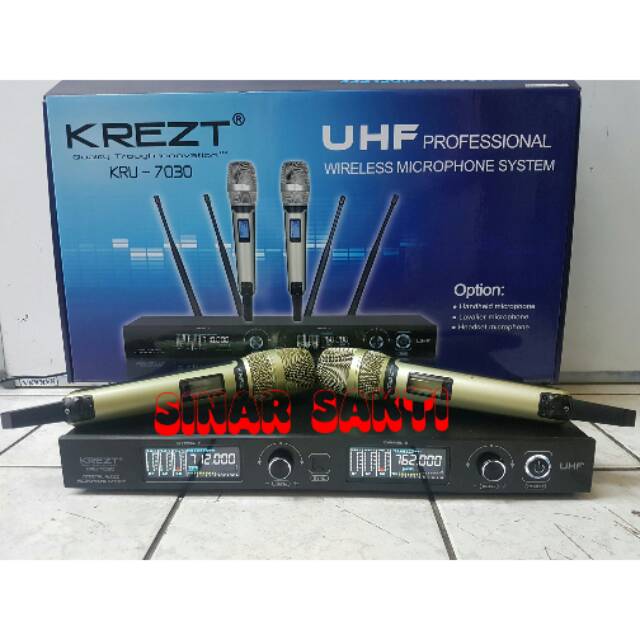 MIC WIRELESS KREZT KRU 7030 ( MULTI CHANNEL ) ORIGINAL