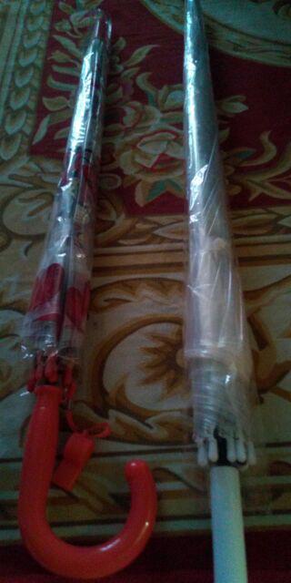 Tabasa Payung Tongkat Anak Transparan Mangkok Snowman