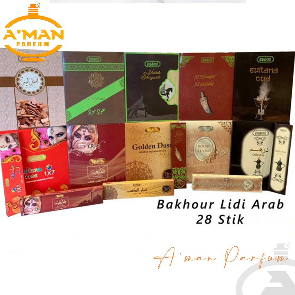 DUPA BUHUR LIDI WANGI BUKHUR LIDI AROMA  TIMUR TENGAH 28 STICK RANDOM