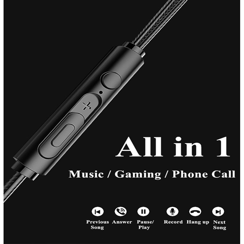 Headset Gaming Sport Music 9D Surround Stereo Bass Hifi dengan Mic Earphone Gaming Headphone Gaming Android Murah Handsfree Noise Cancelling &amp;Xiaomi Earphones 3.5mm Jack&amp;Huawei