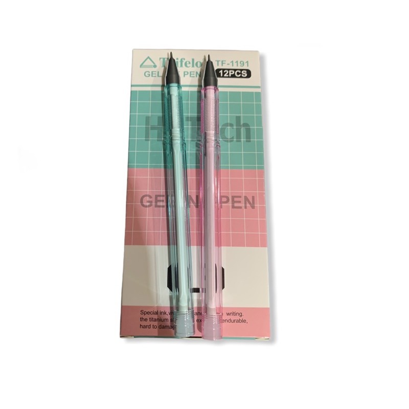 

(12Pcs) pen gel trifello TF-1191 0.3mm body warna tinta hitam / pen gel trifello