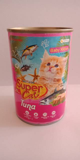 SuperCat baby kiten/ kitten 400gr | super cat kaleng