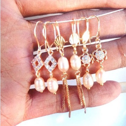 Anting Mutiara Asli Anting Panjang Anting Xuping