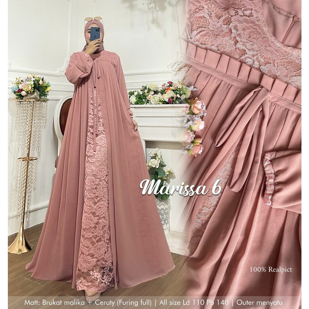Dress Marissa 6 Pesta Outer Kekinian Fashion Muslim