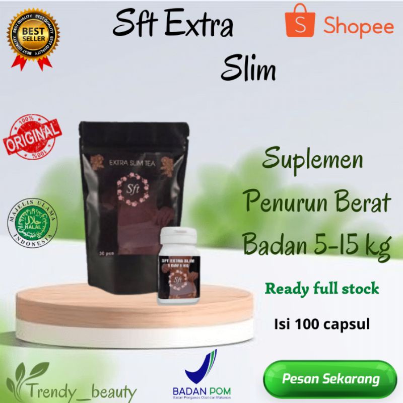 [ BISA COD ] SFT | Pelangsing Badan | Sft Extra Slim Original 1 Day 1kg BPOM