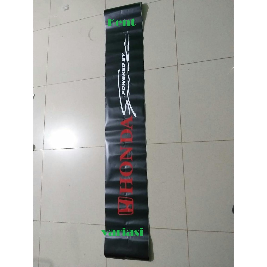 Stiker Mobil Kaca Depan Honda With BackgroundHitam