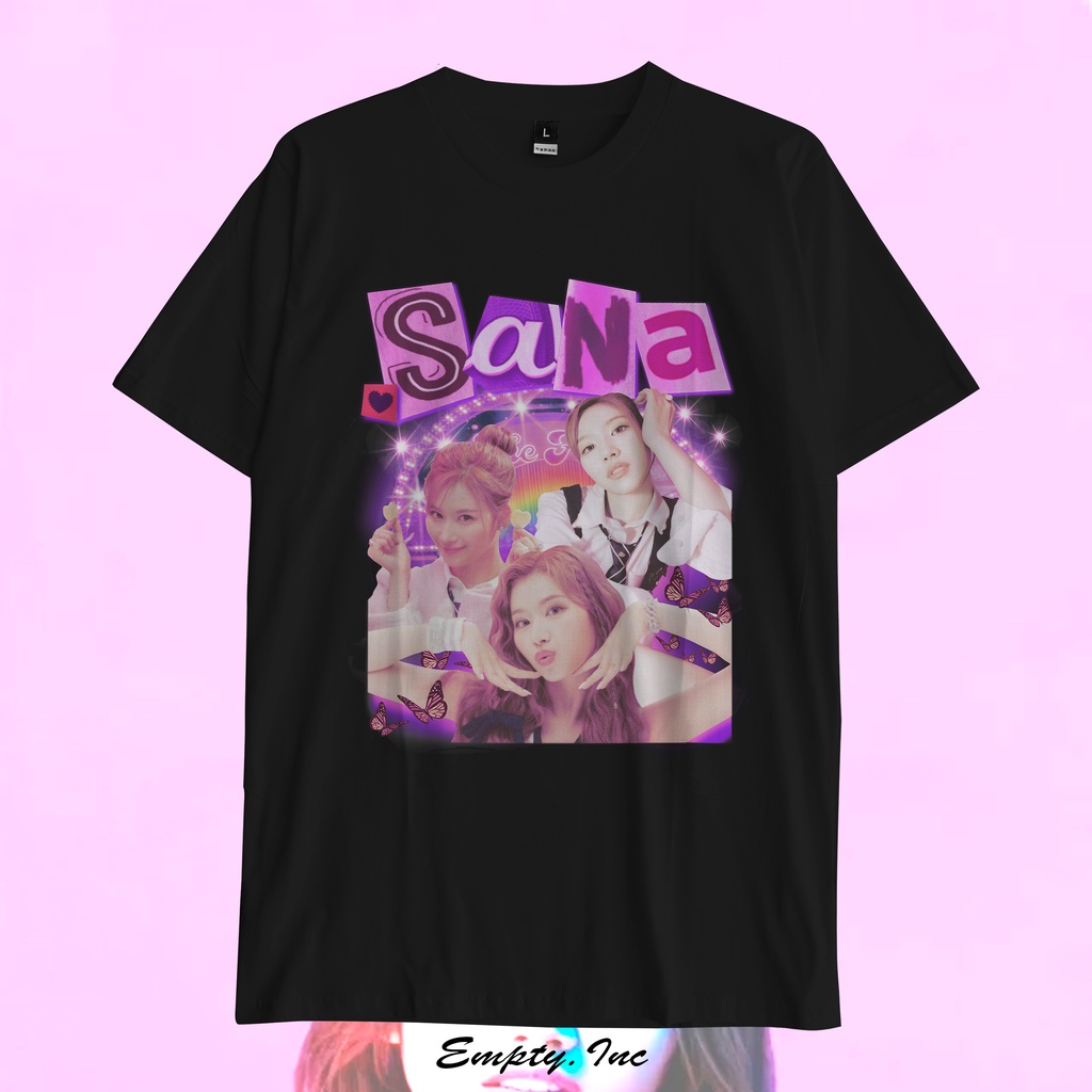 Twice Sana Kpop Graphic T-Shirt Vintage Tee Korean Style